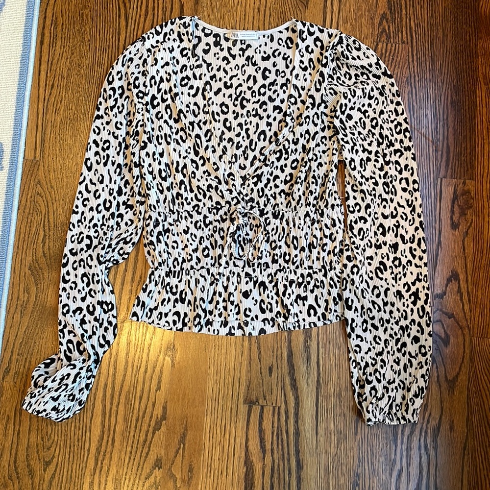 Zara Animal Print Blouse